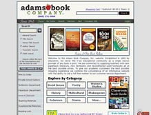 Tablet Screenshot of adamsbook.com